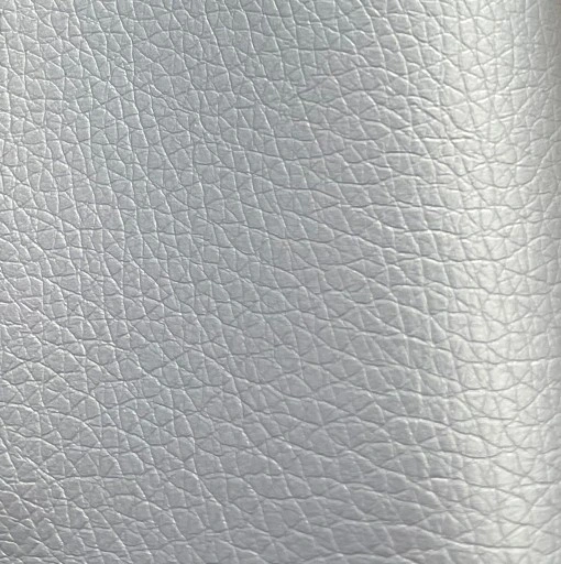 Silver eco-leather upholstery