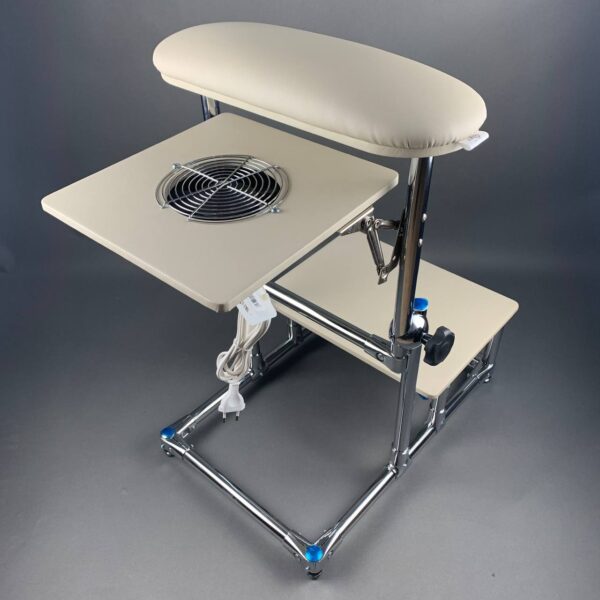 AKRI Pedicure Footrest with Two Shelves – Professional Pedicure Stand