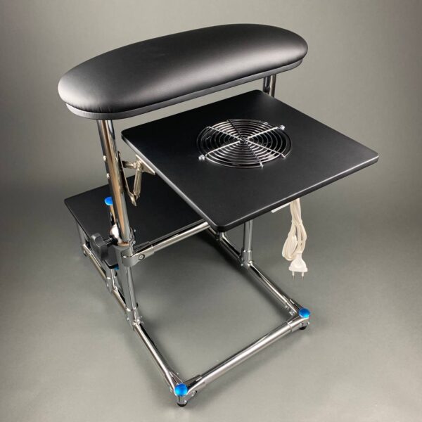 AKRI Pedicure Footrest with Two Shelves – Professional Pedicure Stand