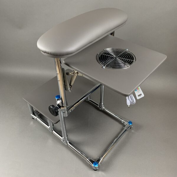 AKRI Pedicure Footrest with Two Shelves – Professional Pedicure Stand