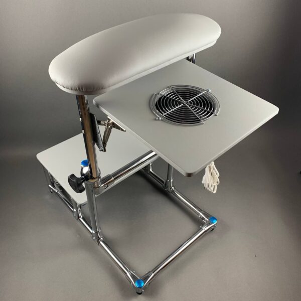 AKRI Pedicure Footrest with Two Shelves – Professional Pedicure Stand